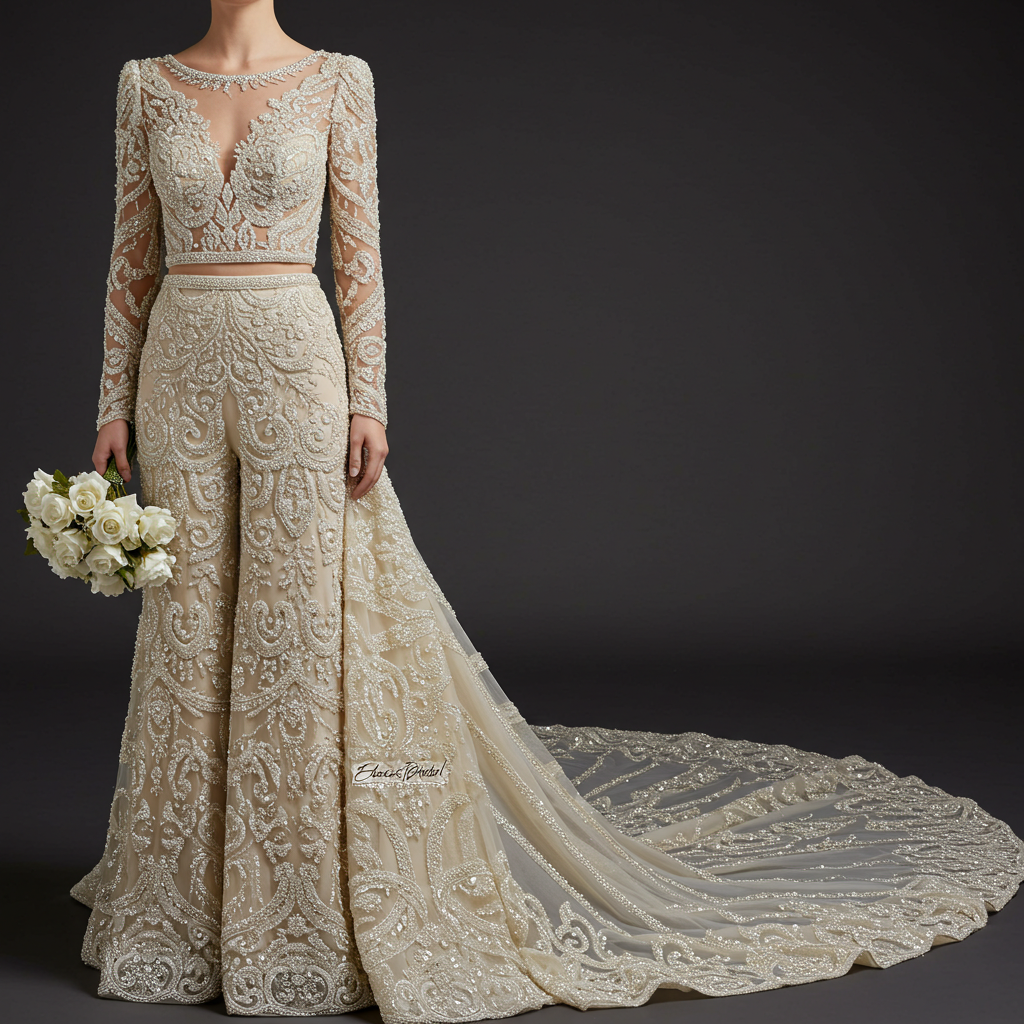 Floral Appliqué Gown